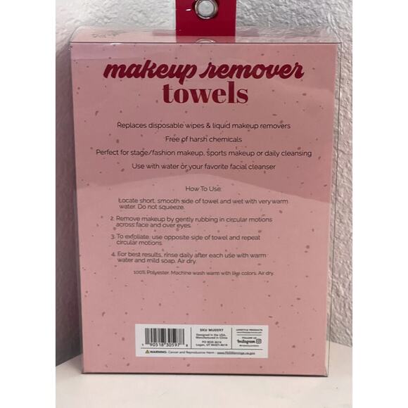 Glitz & Glam Makeup Towels Remover Flower Bouquet Rose 7 Make Remover Set - Picture 4 of 4